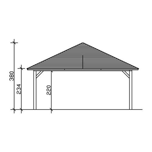 SKANHOLZ Carport »Taunus«, BxT: 634 x ...