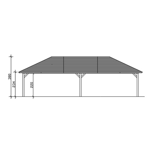 SKANHOLZ Carport »Taunus«, BxT: 1176 x...