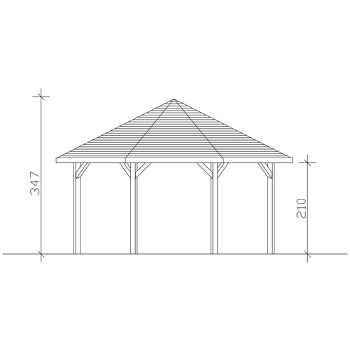 SKANHOLZ Pavillon »Nice 3«, Zeltdach, ...