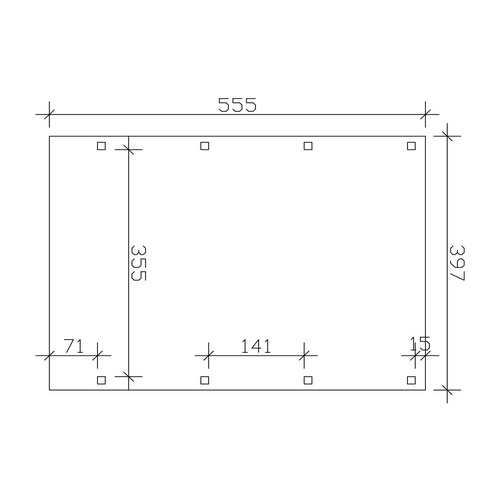 SKANHOLZ Carport »Friesland«, BxT: 397...