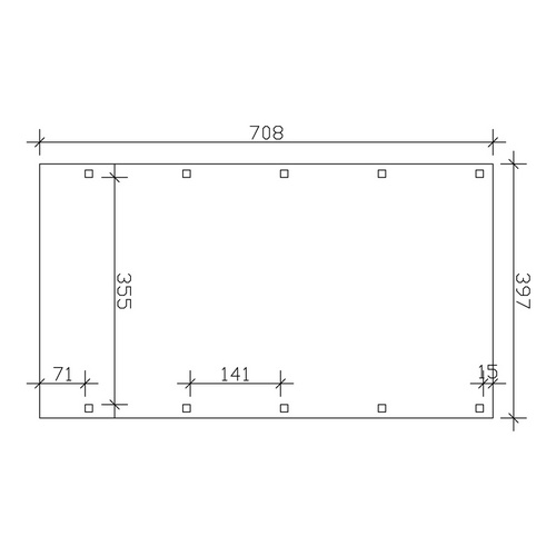 SKANHOLZ Carport »Friesland«, BxT: 397...