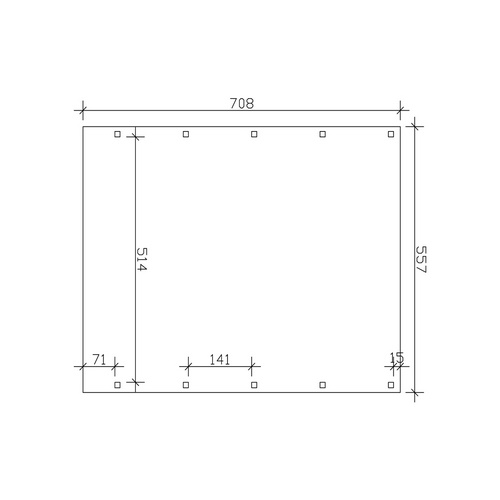 SKANHOLZ Carport »Friesland«, BxT: 557...