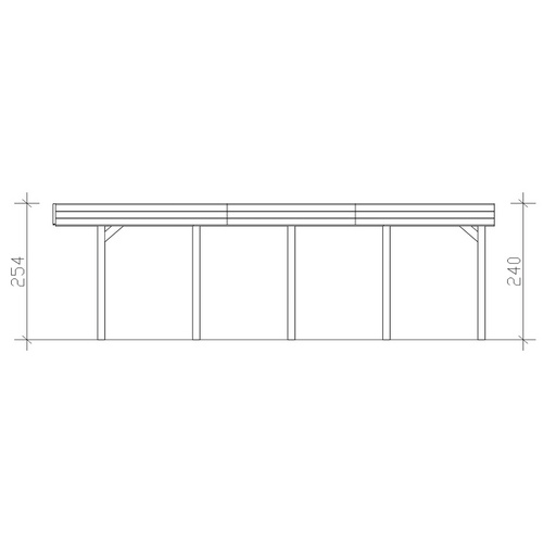 SKANHOLZ Carport »Friesland«, BxT: 557...