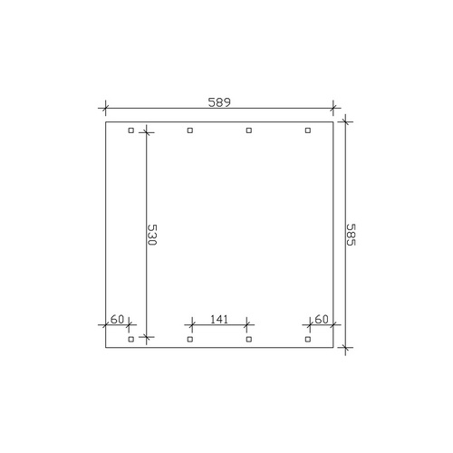 SKANHOLZ Carport »Spreewald«, BxT: 585...