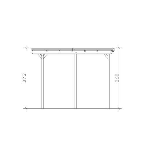 SKANHOLZ Carport »Emsland 1«, BxT: 404...