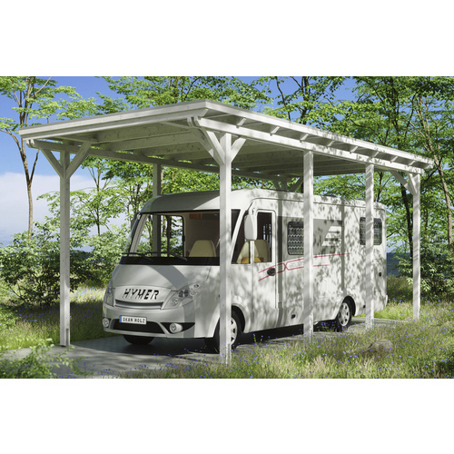 SKANHOLZ Carport »Emsland 2«, BxT: 404 x 846 cm, Firsthöhe: 372 cm, farbbehandelt – weiss