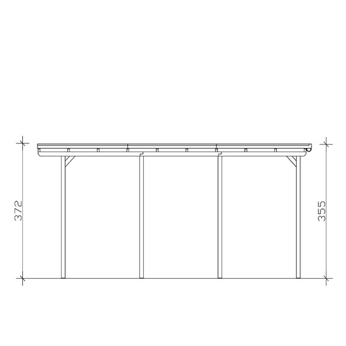 SKANHOLZ Carport »Emsland 2«, BxT: 404...