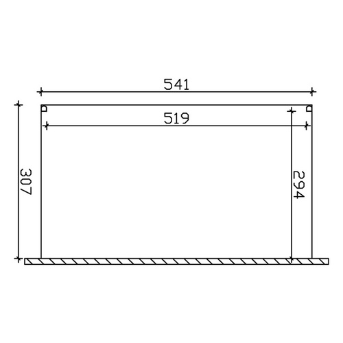 Thumbnail - SKANHOLZ Terrassenüberdachung »Genua«, Breite: 541 cm, Dach: Polycarbonat (PC), schiefergrau