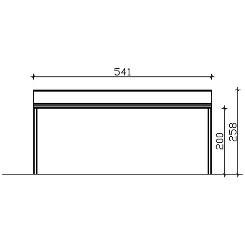 Thumbnail - SKANHOLZ Terrassenüberdachung »Genua«, Breite: 541 cm, Dach: Polycarbonat (PC), schiefergrau