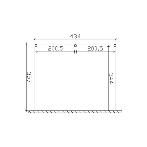 SKANHOLZ Terrassenüberdachung »Monza«, Breite: 434 cm, Dach: Verbund-Sicherheits-Glas (VSG), anthrazit - grau