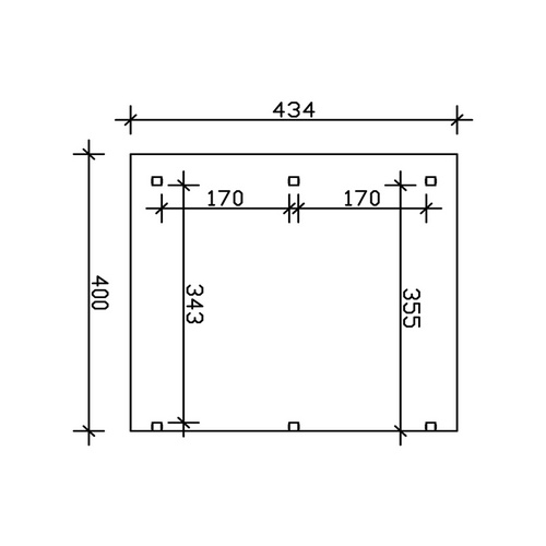 SKANHOLZ Terrassenüberdachung »Siena«, Breite: 434 cm, Dach: Polycarbonat (PC), schiefergrau