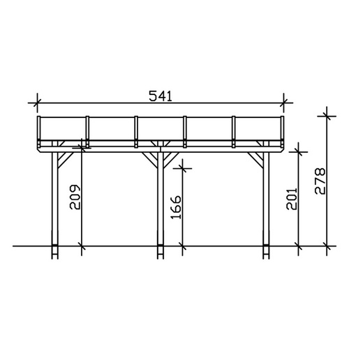 Thumbnail - SKANHOLZ Terrassenüberdachung »Siena«, Breite: 541 cm, Dach: Polycarbonat (PC), schiefergrau