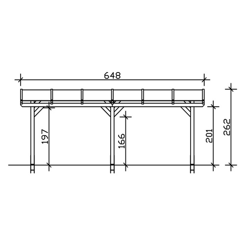 SKANHOLZ Terrassenüberdachung »Siena«, Breite: 648 cm, Dach: Polycarbonat (PC), schiefergrau