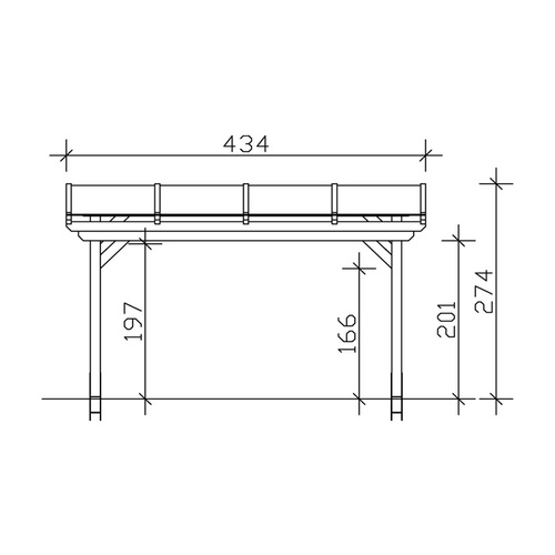 SKANHOLZ Terrassenüberdachung »Sanremo«, Breite: 434 cm, Dach: Polycarbonat (PC), braun