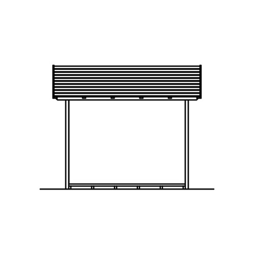 SKANHOLZ Kaminholzunterstand »Paul 2«, BxHxL: 290 x 243 x 126 cm, Nussbaum - braun (Rabatt: 19 %)