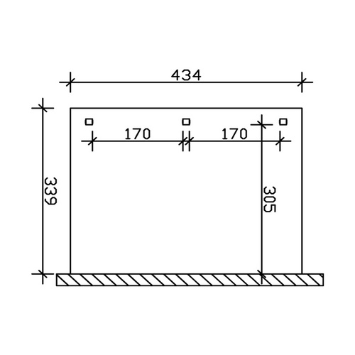 SKANHOLZ Terrassenüberdachung »Venezia«, Breite: 434 cm, Dach: Polycarbonat (PC), eiche hell - braun