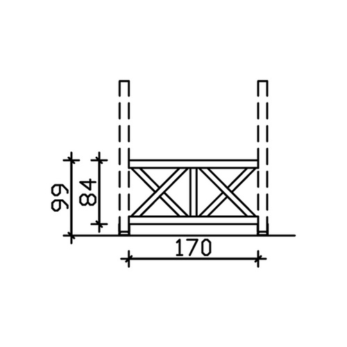 SKANHOLZ Brüstung, B x H: 78,5  x 84  c...