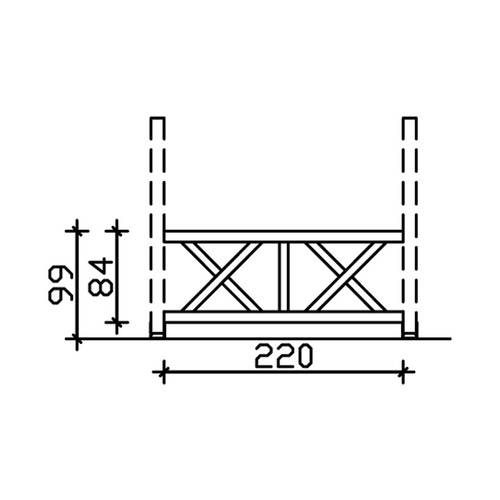 SKANHOLZ Brüstung, B x H: 78,5  x 84  c...