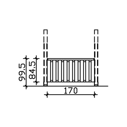 SKANHOLZ Brüstung, B x H: 78,5  x 84  c...