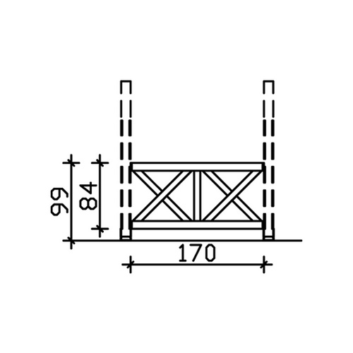 SKANHOLZ Brüstung, B x H: 78,5  x 84  c...