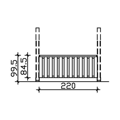 SKANHOLZ Brüstung, B x H: 78,5  x 84  c...