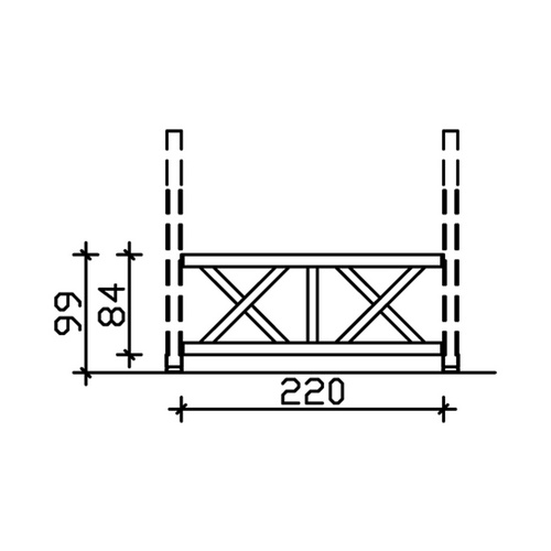 SKANHOLZ Brüstung, B x H: 78,5  x 84  c...