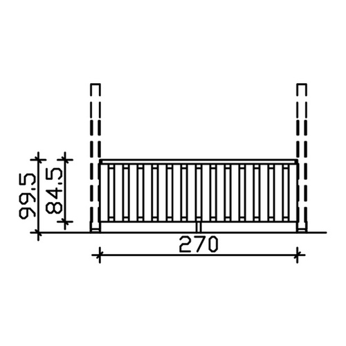 SKANHOLZ Brüstung, B x H: 78,5  x 84  c...