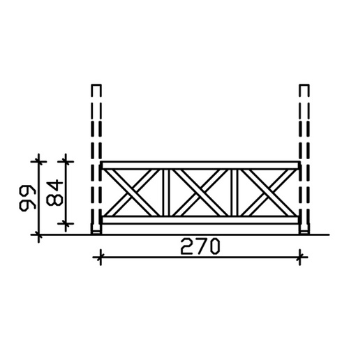 SKANHOLZ Brüstung, B x H: 78,5  x 84  c...