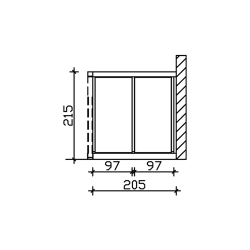 SKANHOLZ Seitenwand, B x H: 205  x 200  ...