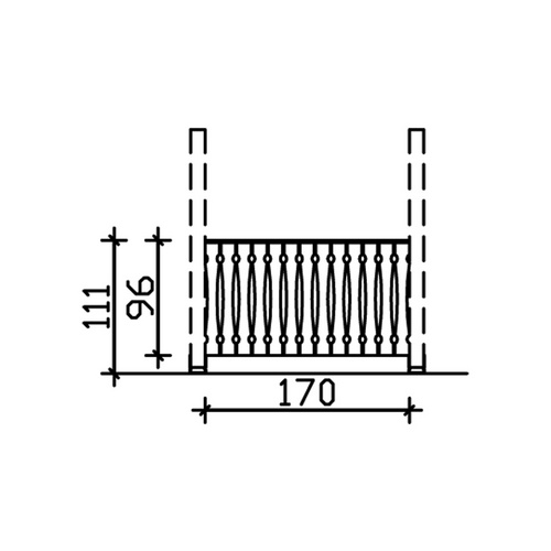 SKANHOLZ Brüstung, B x H: 78,5  x 96  c...