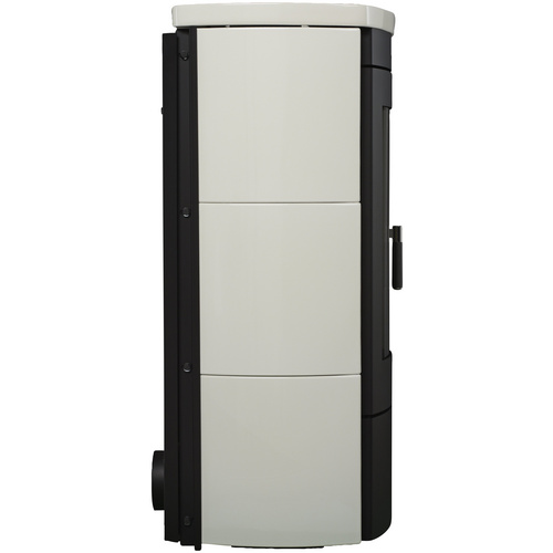 HARK Kachelofen »Tiamo EX«, cremeweiß, Kacheln, 6 kW, Dauerbrand geeignet - schwarz