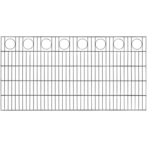 Thumbnail - FLORAWORLD Dekorzaun-Matte, HxLxT: 100  x 200  x 1,7 cm, Stahl, anthrazit - grau