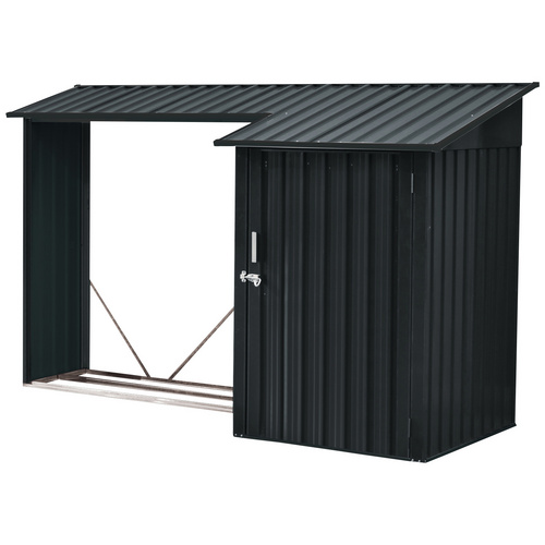 FLORAWORLD Kaminholzregal, BxHxL: 270 x 158 x 105 cm, anthrazit - grau (Rabatt: 29 %) FLORAWORLD Kaminholzregal, BxHxL: 270 x 158 x 105 cm, anthrazit - grau (Rabatt: 29 %)