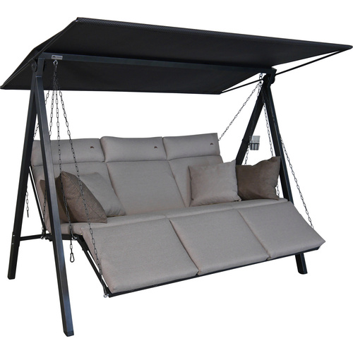 ANGERER FREIZEITMÖBEL Hollywoodschaukel Lounge, 3-Sitzer, beige, inkl. Auflagen