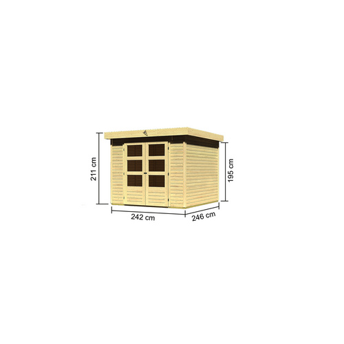 KARIBU Gartenhaus, BxT: 266 x 262 cm (Au...