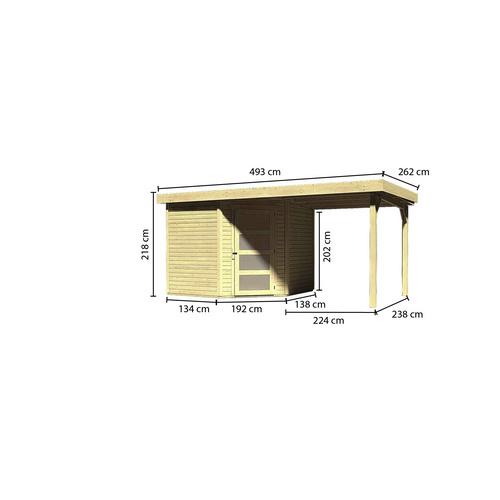 KARIBU Gartenhaus »Schwandorf 5 «, BxT...