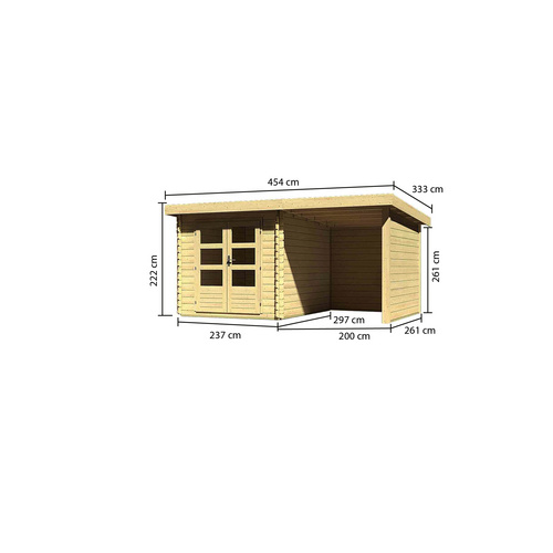 KARIBU Gartenhaus, BxT: 454.5 x 333 cm (...