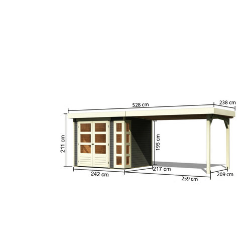 KARIBU Gartenhaus »Kerko 3«, BxT: 528....