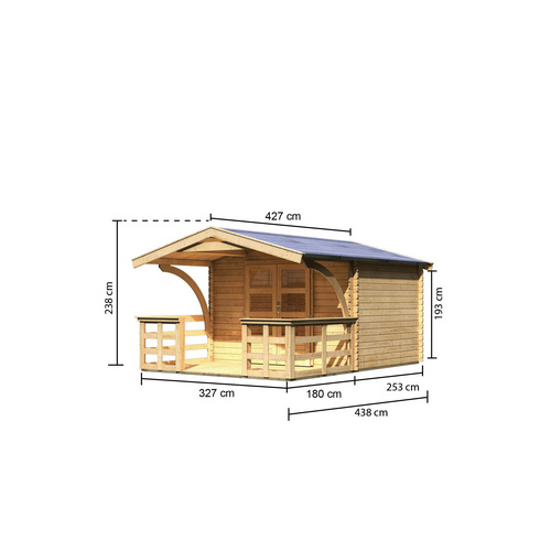 KARIBU Gartenhaus, BxT: 346 x 427.5 cm (...