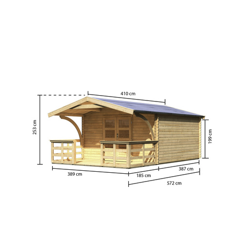 KARIBU Gartenhaus »Bayreuth 5«, BxT: 4...