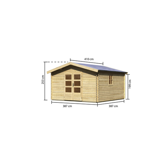 KARIBU Gartenhaus, BxT: 404 x 410 cm (Au...