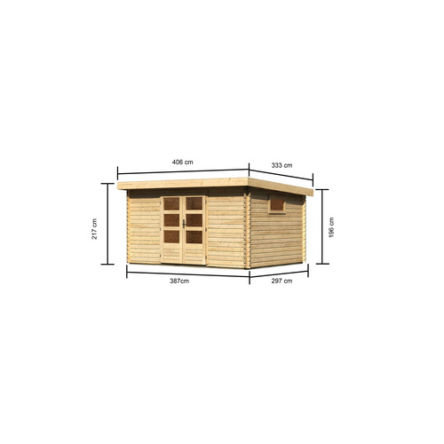 KARIBU Gartenhaus, BxT: 406 x 333 cm (Au...