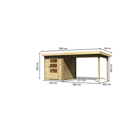 KARIBU Gartenhaus, BxT: 509 x 256 cm (Au...