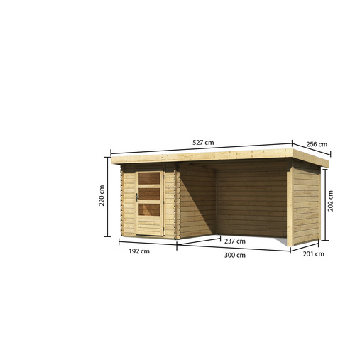 KARIBU Gartenhaus, BxT: 509 x 256 cm (Au...