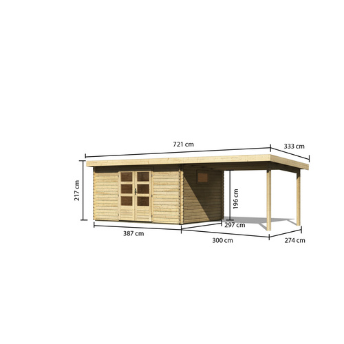 KARIBU Gartenhaus »Trittau 5«, BxT: 57...