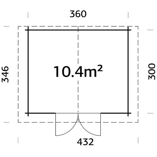 PALMAKO AS Gartenhaus »Tina 10,4«, Hol...