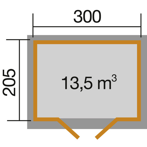 WEKA Gartenhaus »122 Gr.3«, Holz, BxHx...