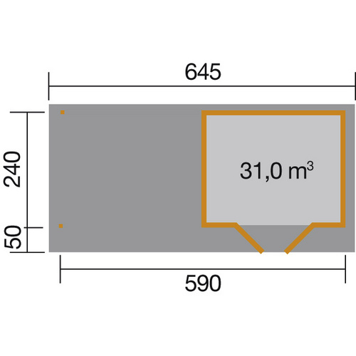 WEKA Gartenhaus »126 B Gr.1«, Holz, Bx...