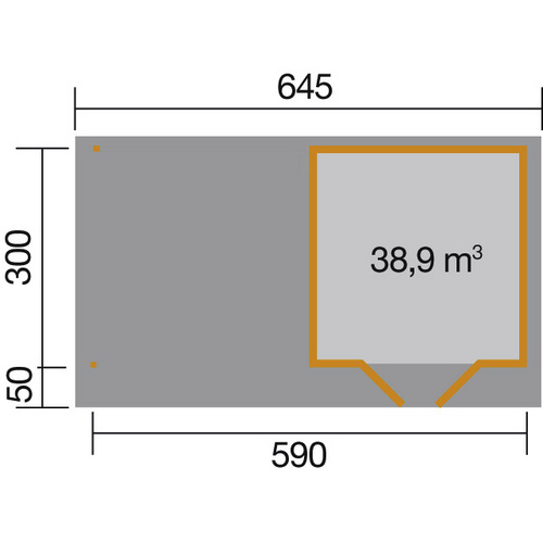 WEKA Gartenhaus »126 Plus Gr.2 B«, Hol...