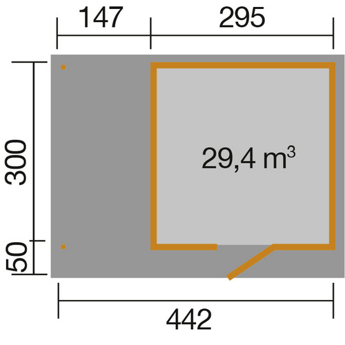 WEKA Gartenhaus »172 A Gr.3«, Holz, Bx...